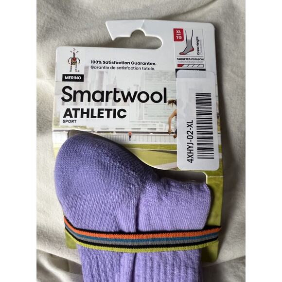 SmartWool Athletic Stripe Targeted Cushion Socks - Merino Wool, Crew Size XL - Picture 3 of 6